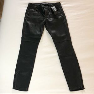 Express Black Coated Ankle Legging NWT